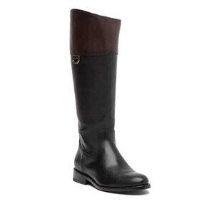 Frye Women's Black and Brown Heeled Boots